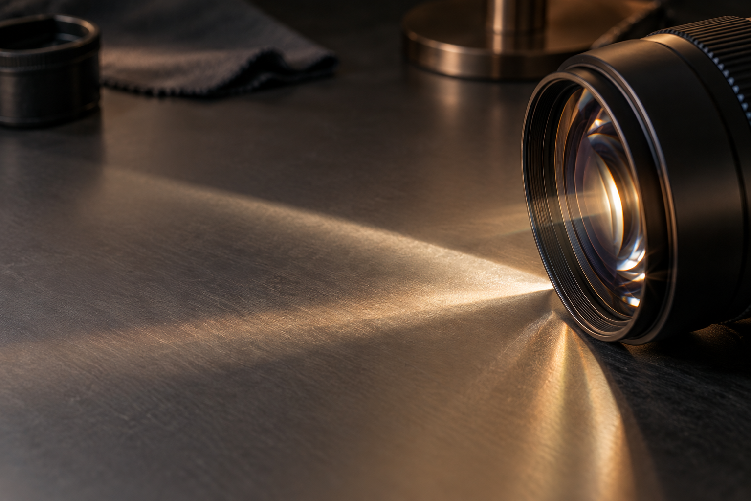 Precision optical lens bending warm light